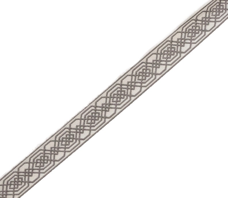 Designer Trim by the Yard Tape Fretwork 1.25 Faux Silk Grey Etsy