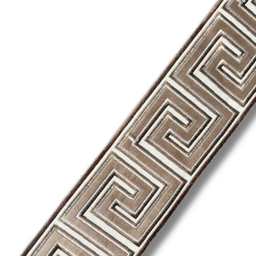 Greek Key Trim by the Yard Taupe Grey Tape Fret Work Etsy