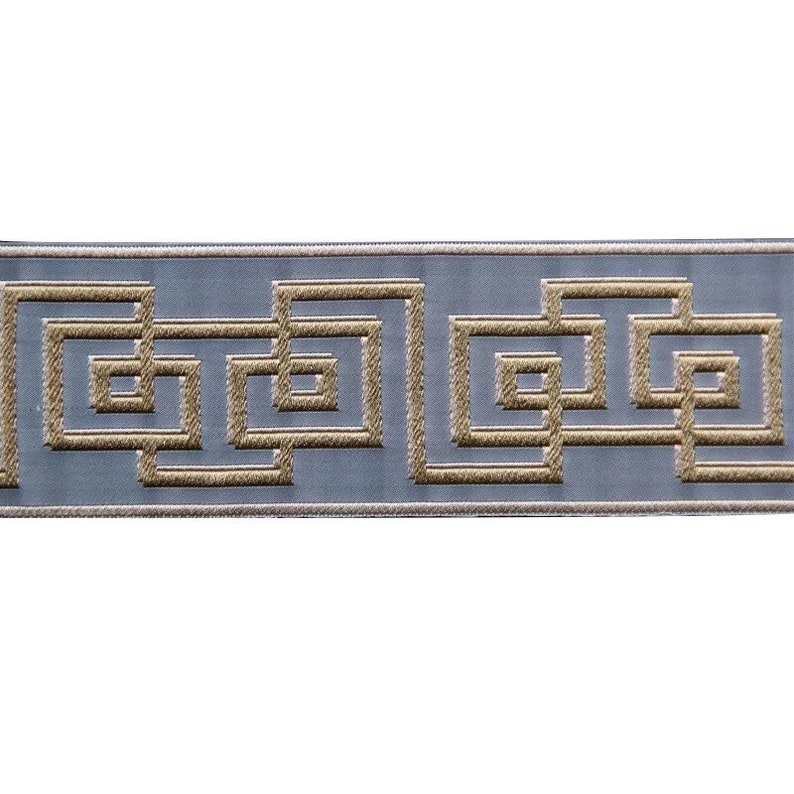 Greek Key Trim by the Yard Taupe Grey Tape Fret Work Etsy
