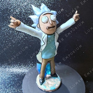 Tiny Rick figurine | Rick Sanchez figure| Rick and Morty Figure | Collectible Figurine | Cartoon Character Statue | Fan Gift | Desk Decor