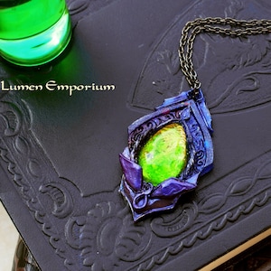 Oblivion jewelry Sheogorath, Mania inspired, fantasy necklace, glow in the dark gothic jewelry fantasy jewelry larp jewelry-Tear of Wonders