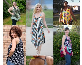 Valda Pattern, pdf pattern, womens top, tank top pattern, summer tank pattern,