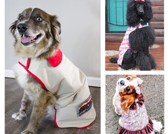 Marshall & Poppy's Adjustable and Reversible Pet Jacket - 11 sizes toy dogs to big dogs and other pets like goats, sheep and mini cows