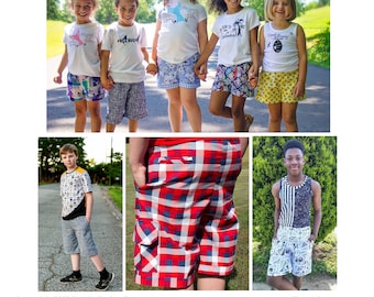 Summer Nights Shorts unisex 2 lengths short and long, pockets, cargo, welt pockets, Unisex Shorts