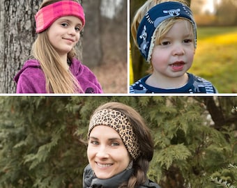 Basic Earwarmer PDF Sewing Pattern for Fleece and knits with 20% Stretch