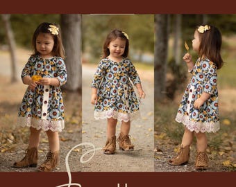 PDF Pattern Baby and Youth Sonetto Knit Top & Dress Preemie to Youth 20 - 4 Sleeve Lengths, 2 Bodice Lengths, A0, A4, US Letter, Projector