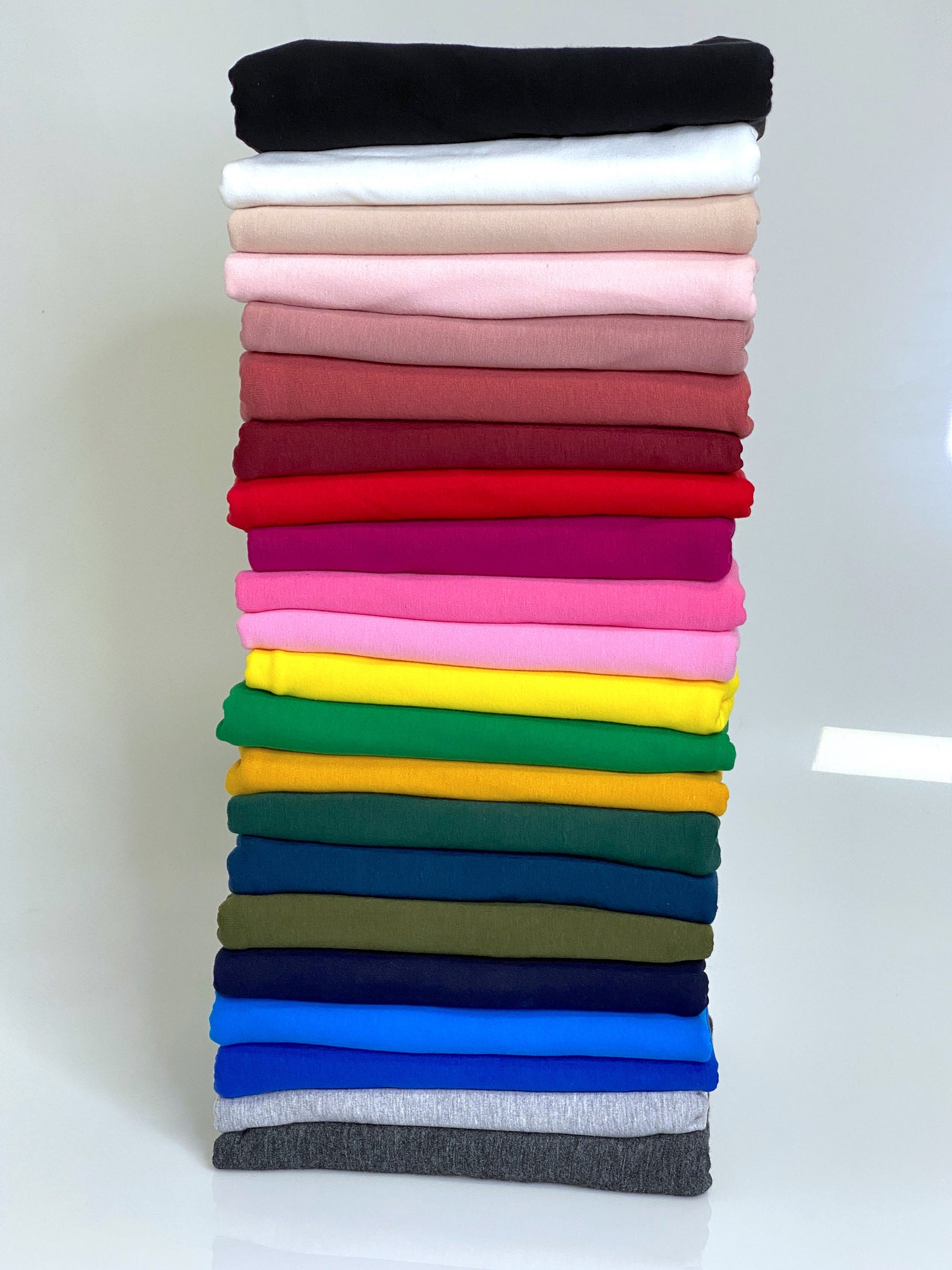 10 oz Cotton Spandex Cotton Lycra Solid Burgundy Made in Etsy