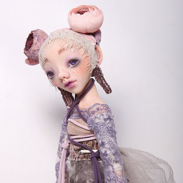 Violet, Interior Art Doll, OOAK Doll, Collectible Doll, Fashion Doll