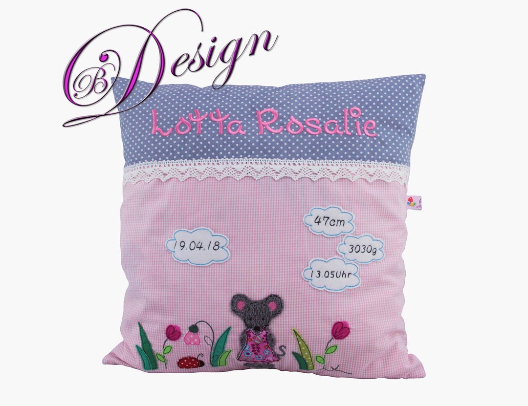 Pillows With Names Individually Embroidered as Desired Etsy