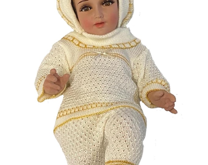 IVORY Knitted Baby Jesus Outfit: - Etsy