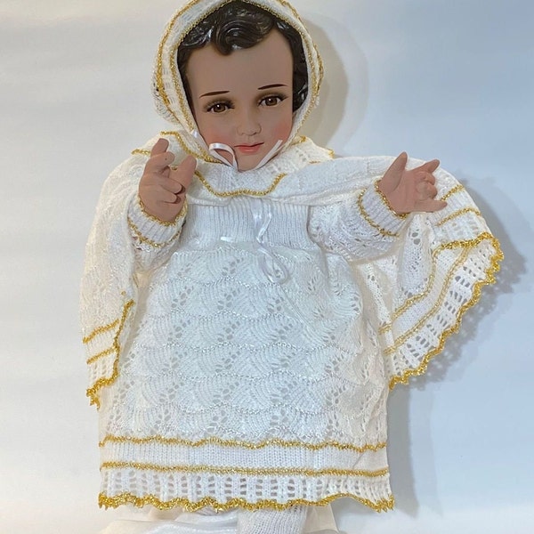 ROPON TEJIDO ,GALA  , Ropa de niño dios,Baby Jesus dress , Traje de niño dios , Baby Jesus clothes , Baby jesus out fit , Vestido nino dios