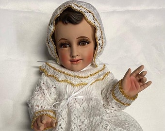 Ropa Nino Dios,Baby Jesus clothing Vestido Nino Dios BAUTIZO Ropon Ivory 