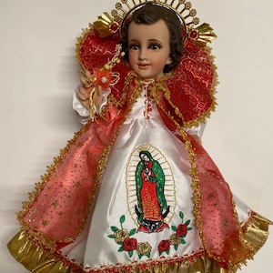 Guadalupano Gala 2023 ,Ropa de niño dios,vestido de Niño Jesús , Traje niño de dios , Ropa de Niño Jesús , Bebé jesús en forma , Vestido nino dios