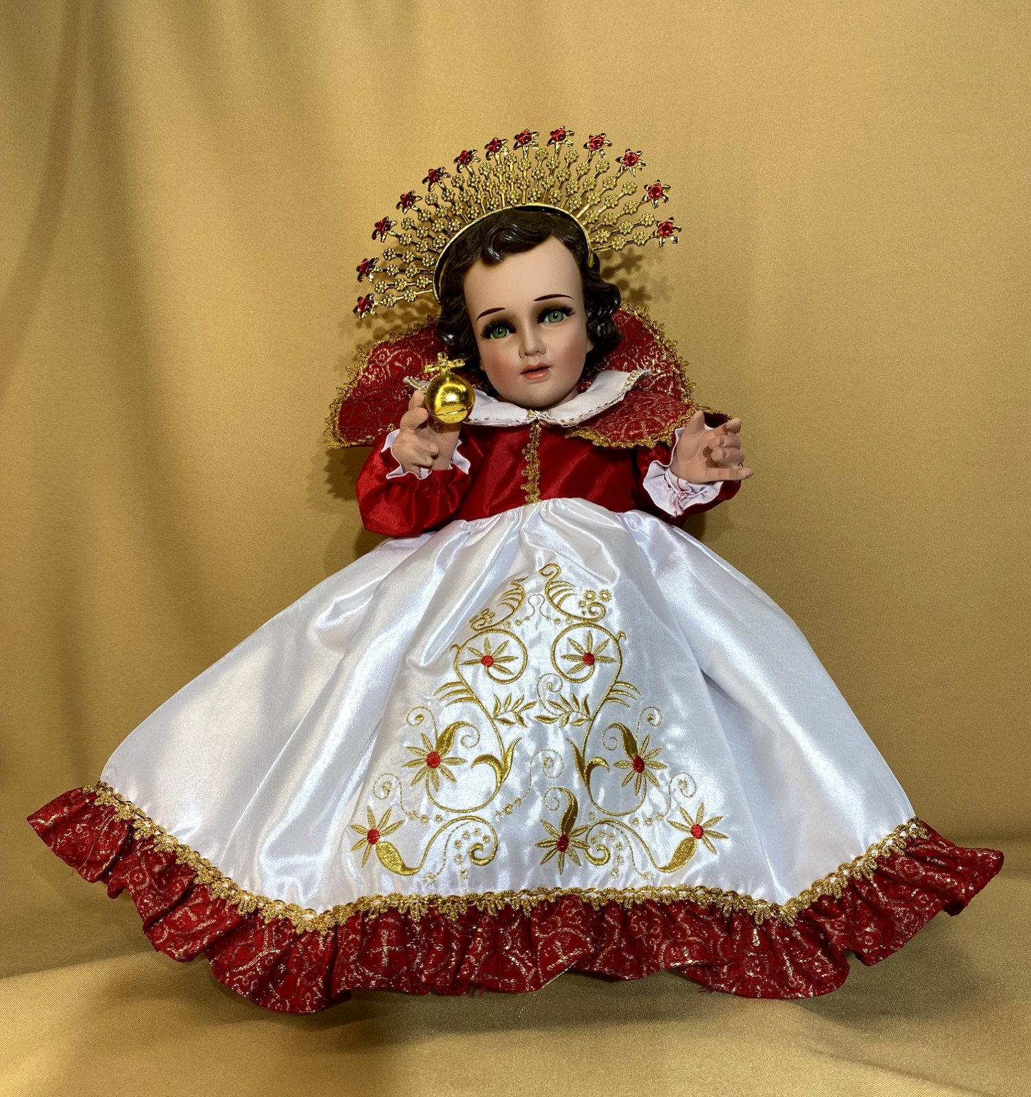 Sagrado Corazon Ropa De Niño Dios,baby Jesus Dress Traje De