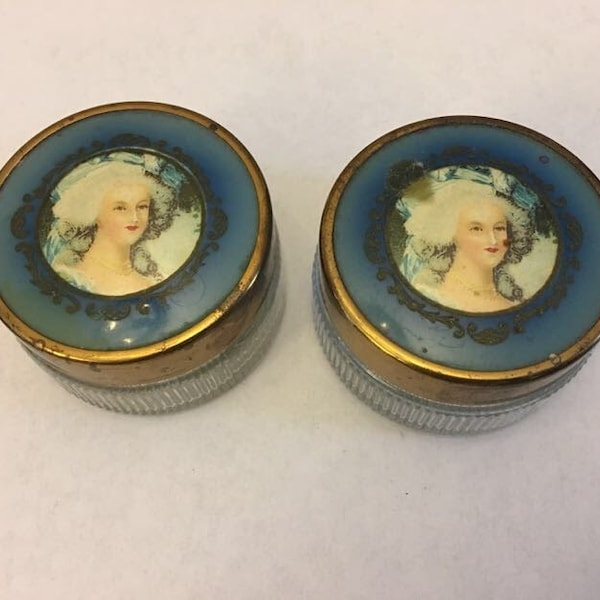 Victorian Powder Jar Etsy