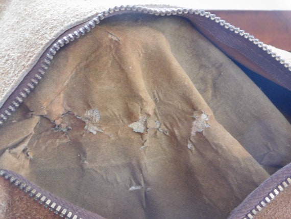 Vintage Cowhide Leather Brown Tan Messenger Bag Purse Satchel Etsy