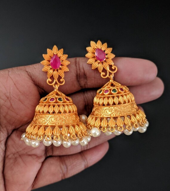 Short Matte Set Imitation Jewelry Indian Bridal | Etsy
