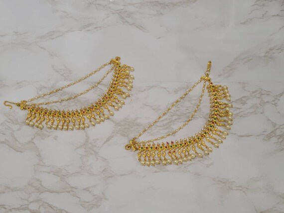 Earrings outlet with champaswaralu