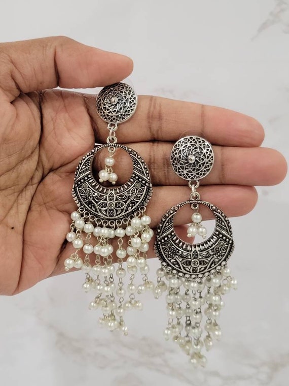 Buy Fashion Frill Exclusive Pearl & AD Stud Hoop Earrings Artificial  Jewellery Earrings Set Pearl Alloy Drops & Danglers Earrings For  Women/Girls Online at Best Prices in India - JioMart.