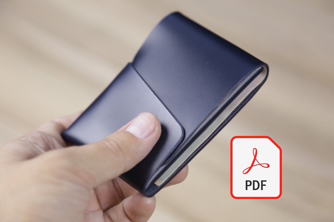 EURO Sized Leather Wallet Pattern | Minimalist Leather Wallet PDF ...