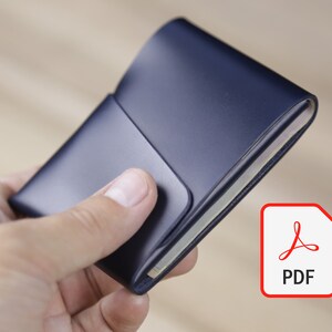EURO sized leather wallet pattern | Minimalist leather wallet PDF template | slim wallet digital pattern | functional wallet | men's wallet