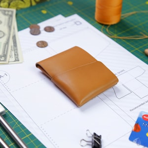 Minimalist Leather Wallet PDF Template USD Sized Leather Wallet Pattern ...