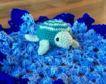 Turtle Security Blanket Crochet Pattern