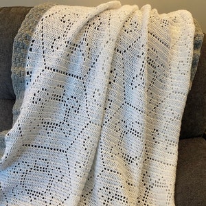 Swimming Turtles Filet Crochet Blanket