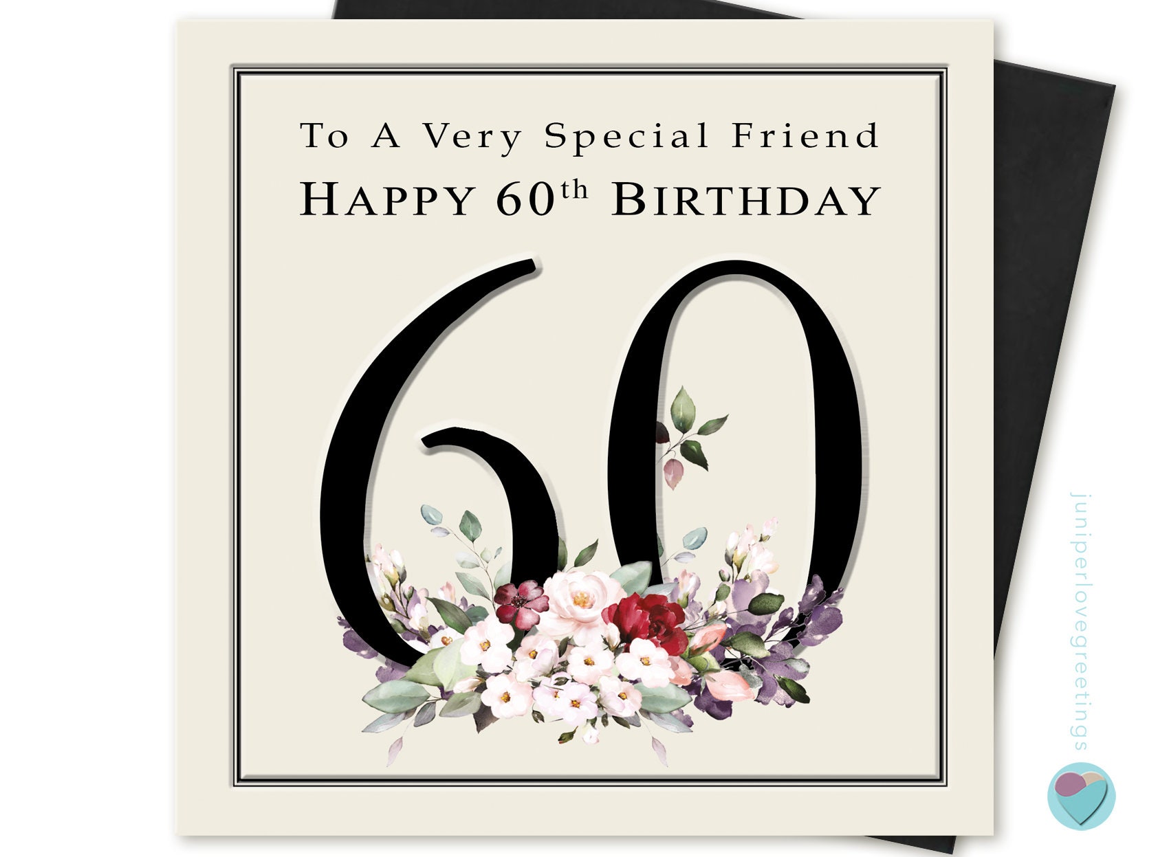 60th Card 60th Card For Friend Personalised 60th Birthday Card Age 60 Card Paper Birthday Cards