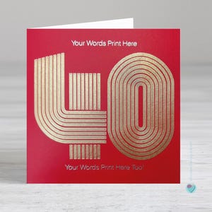 16e 18e 21e 25e 30e 40e 50e carte d'anniversaire hommes femmes garçons filles - tout âge 1 - 100 carte d'anniversaire - numéro personnalisé carte rouge -