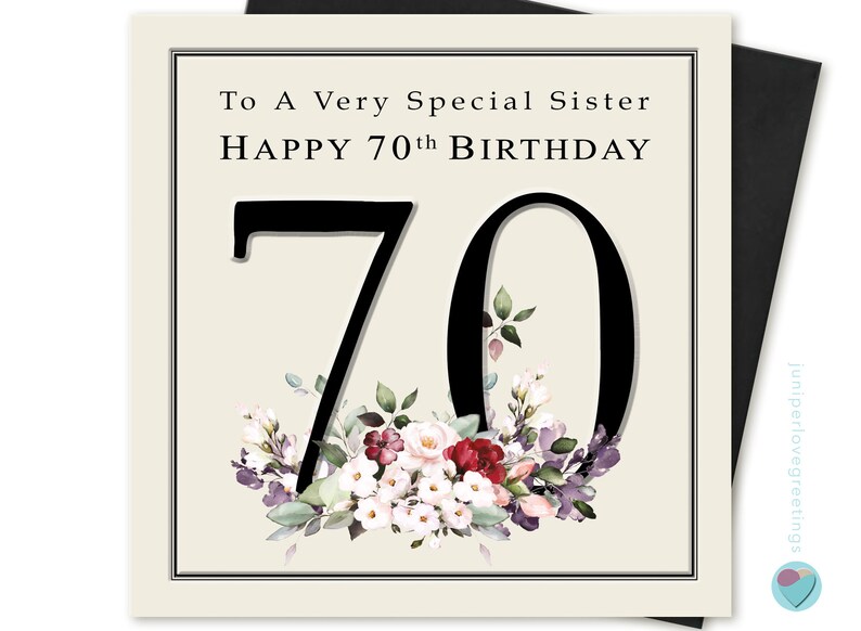 Happy 70th Birthday Card For Sister Images And Photos Finder