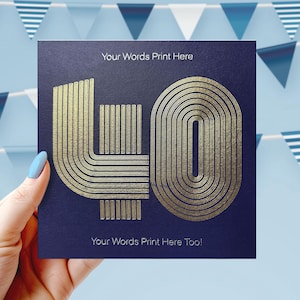 Carte 40e anniversaire homme femme - carte d'anniversaire personnalisée homme 40 ans - carte d'anniversaire 40 ans - carte d'anniversaire adulte neveu cousin fils frère