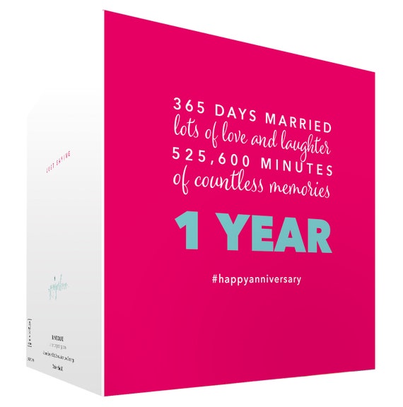 Wedding Anniversary Card One Year 365 Days Married Husband Etsy