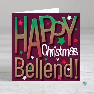 Carte Bellend joyeux Noël - frère neveu cousin ami drôle carte grossière offensive - Possibilité d'ajouter un message personnalisé à l'intérieur