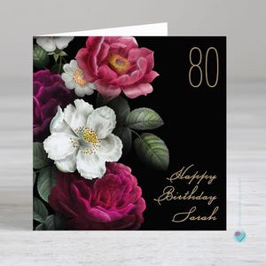 Carte 80e anniversaire pour femme - amie spéciale carte 80e anniversaire - carte 80e anniversaire personnalisée - carte 80e anniversaire femme
