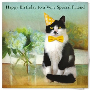 Tuxedo Cat Birthday Card Happy Birthday Black And White Kitten Etsy Tuxedo Cat Birthday Card Happy Birthday Black And White Kitten Etsy