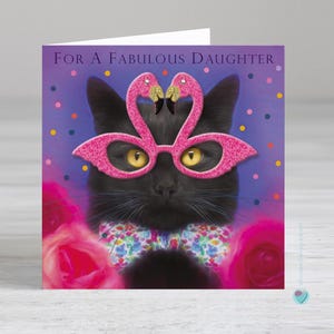 Carte d'anniversaire fille pour une fille fabuleuse ou option personnalisée (vos propres mots sur le devant et à l'intérieur - tous les nom/relation/âge/occasion)