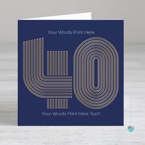 Carte 40 ans homme femme - carte d'anniversaire homme 40 ans - carte d'anniversaire 40 ans - carte d'anniversaire pour adulte - carte d'anniversaire personnalisée