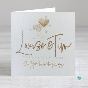 Carte de mariage - Ajoutez des noms - Carte de mariage personnalisée - Possibilité d'ajouter un message personnalisé à l'intérieur de la carte