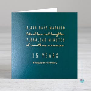 記念日カード - 任意の年数 - パーソナライズされた記念日カード - 結婚または一緒に