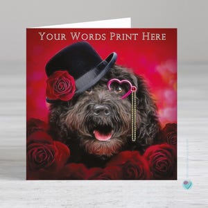 Cockapoo dog card - personalised birthday card - anniversary card - husband birthday card - fathers day card from the dog - dog mum card
