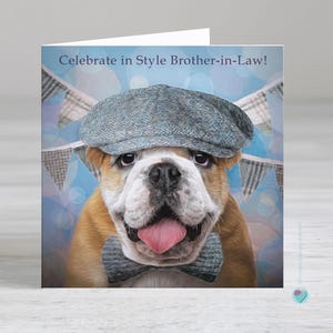 Carte d'anniversaire de beau-frère - Célébrez avec style, beau-frère - Possibilité d'ajouter un message imprimé personnalisé ou un verset à l'intérieur de cette carte