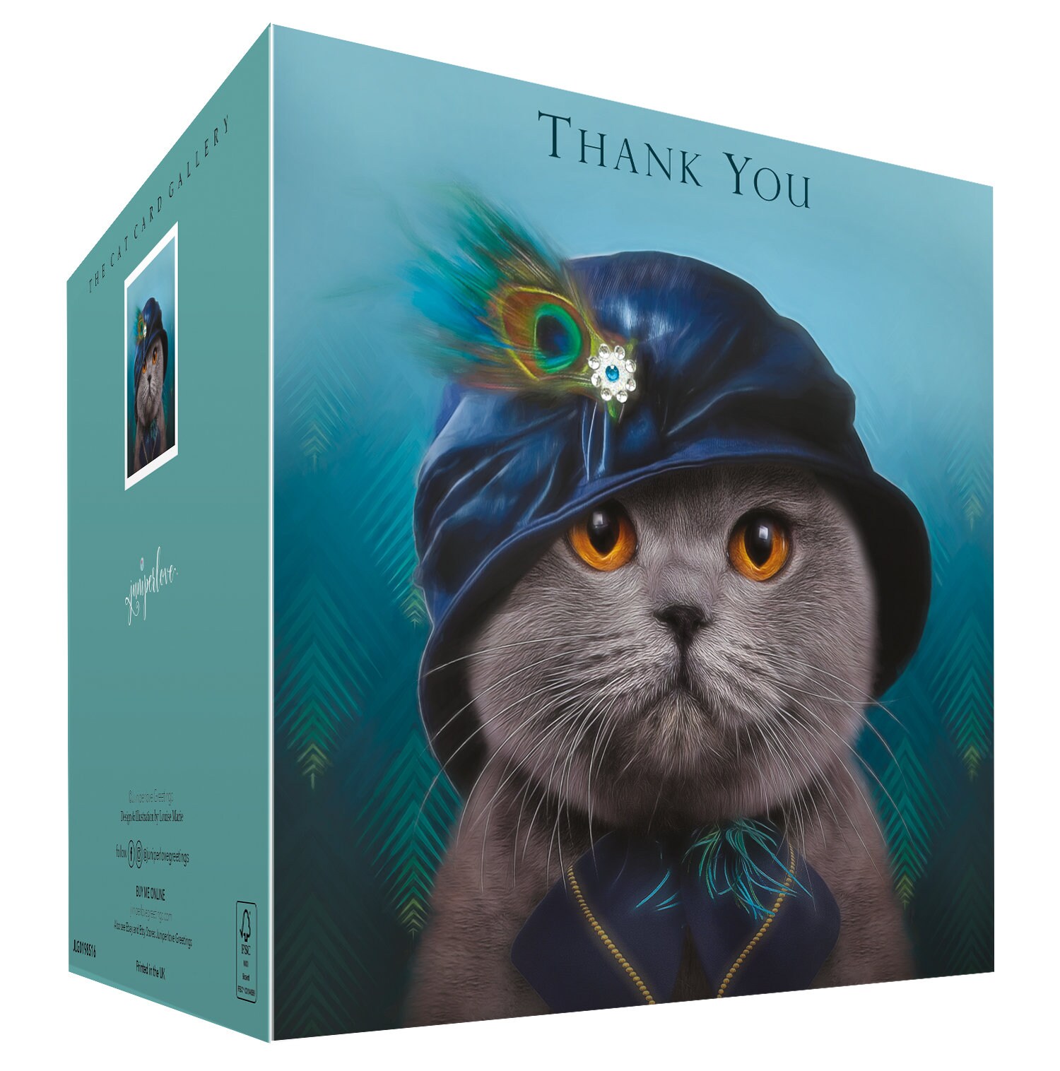 Alex Clark Thank You Greeting Card Cat Lovers Glitter & Sparkle Gift Greetings 
