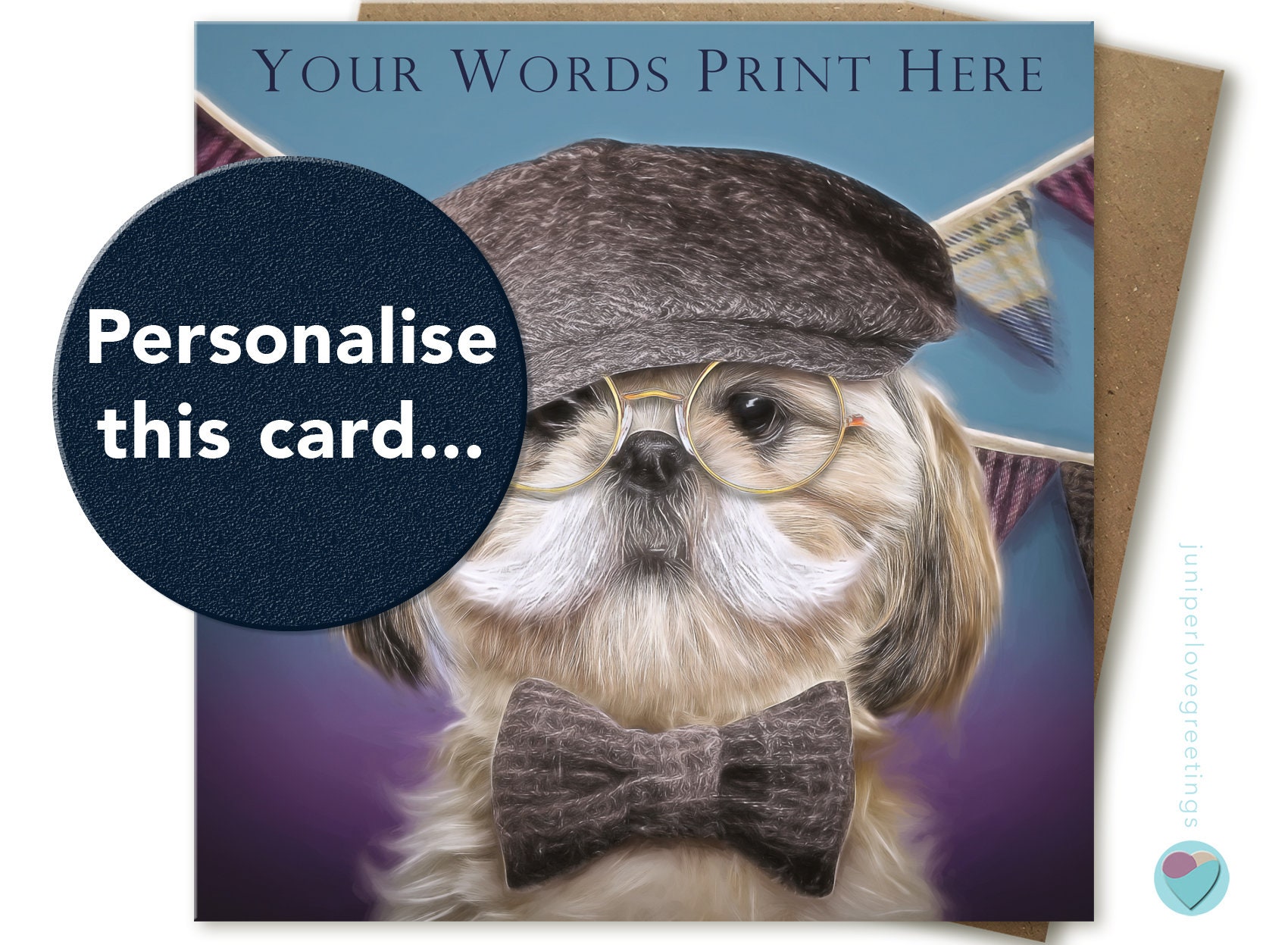 Dad Son Brother Grandad Colourful Bow Ties Personalised BIRTHDAY CARD for Him Dad Son Brother Grandad Colourful Bow Ties Personalised BIRTHDAY CARD for Him