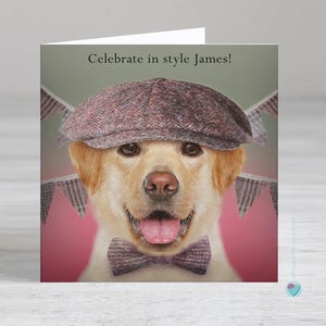 Carte d'anniversaire personnalisée pour un homme ou une femme - cartes pour chien labrador - carte d'anniversaire pour papa chien - cartes de son chien - cartes d'anniversaire au Royaume-Uni