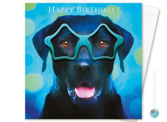 Birthday Card For Boys Or Girls Black Labrador Retriever Dog Etsy