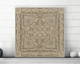 STEREOWOOD Court Multi-Layer Wooden Wall Art, Stereoscopic 3D Decor, Living Room Decor, Bedroom Decor, Laser Cut Arts and Crafts