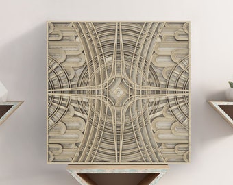 STEREOWOOD Twilight Multi-Layer Wooden Wall Art, Stereoscopic 3D Decor, Living Room Decor, Bedroom Decor, Laser Cut Arts and Crafts