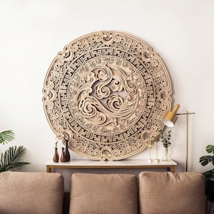 STEREOWOOD Lucky Disc Multi-Layer Wall Art, Stereoscopic 3D Decor, Mandala Laser Cut, Rustic Home Wood Wall Art, Laser Cut Arts and Crafts