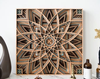 STEREOWOOD Astral Multi-Layer Wooden Wall Art, Stereoscopic 3D Decor, Living Room Decor, Bedroom Decor, Laser Cut Arts and Crafts